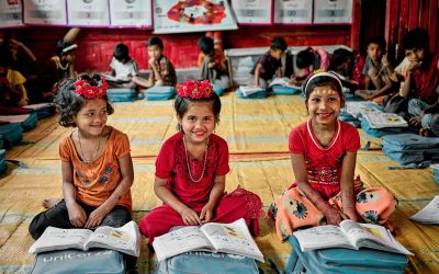 Rohingya refugee children of all ages are now studying under the Myanmar curriculum